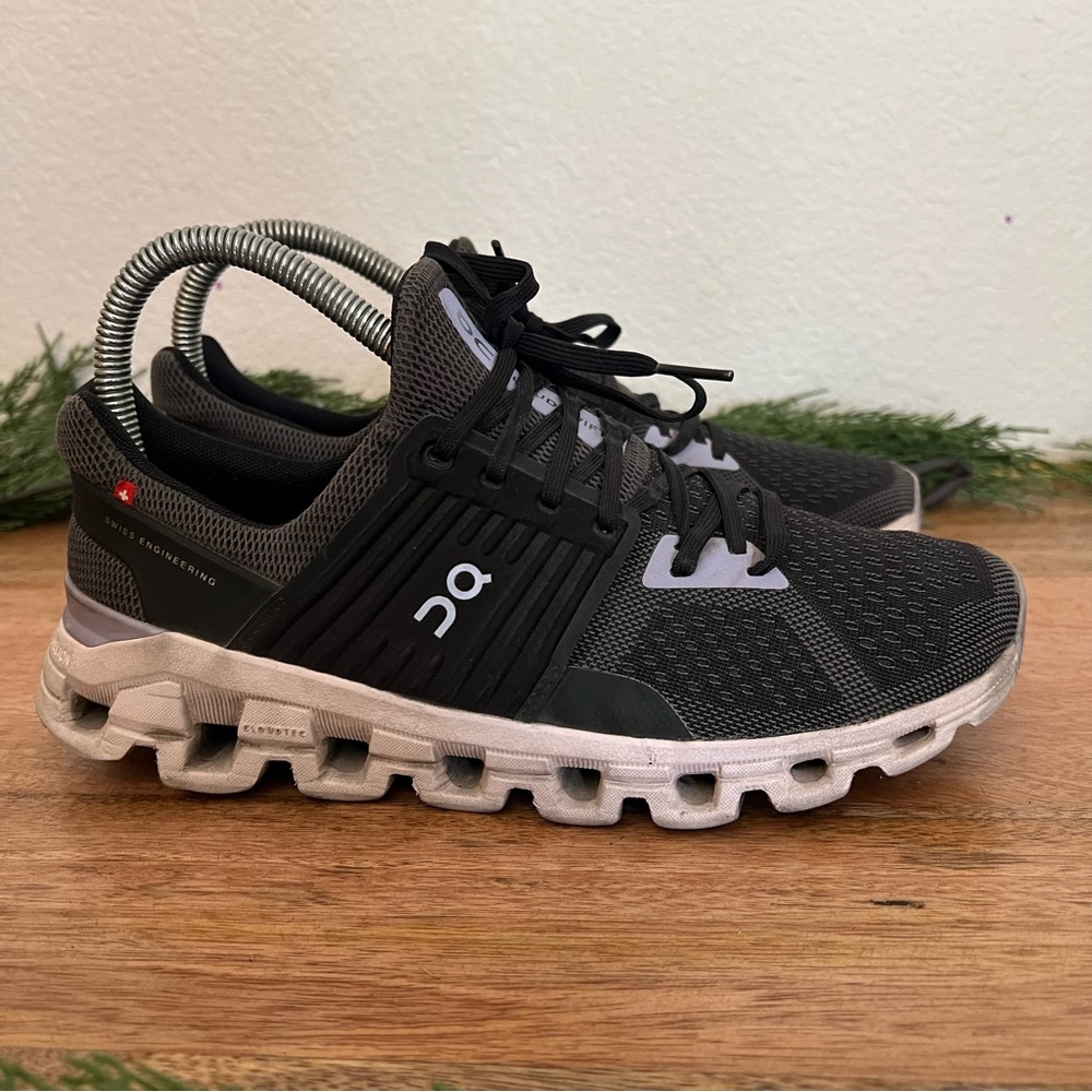 On Running Women's Black and Gray Cloudflow Sneakers